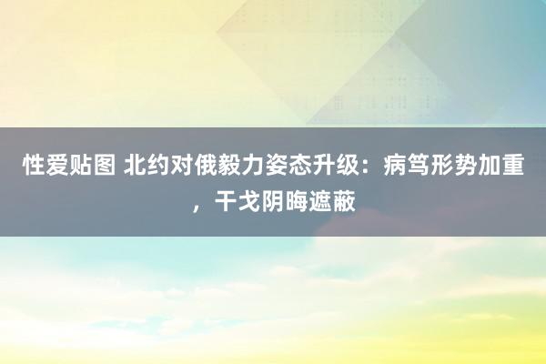 性爱贴图 北约对俄毅力姿态升级：病笃形势加重，干戈阴晦遮蔽