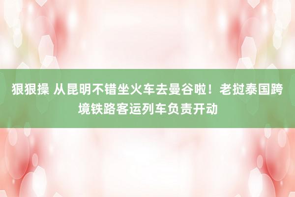 狠狠操 从昆明不错坐火车去曼谷啦！老挝泰国跨境铁路客运列车负责开动