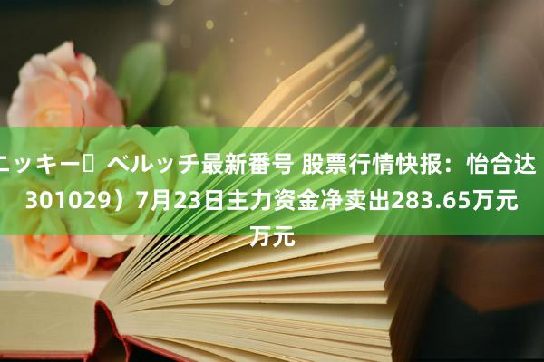 ニッキー・ベルッチ最新番号 股票行情快报：怡合达（301029）7月23日主力资金净卖出283.65万元