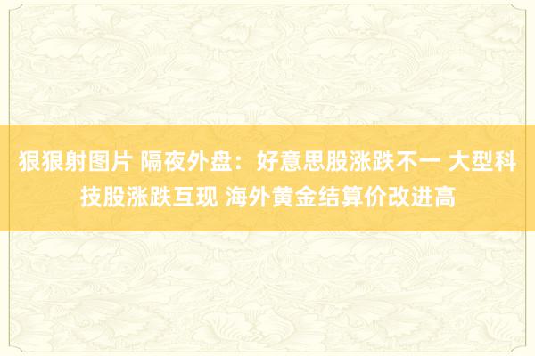 狠狠射图片 隔夜外盘：好意思股涨跌不一 大型科技股涨跌互现 海外黄金结算价改进高