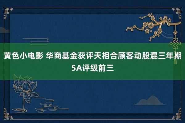 黄色小电影 华商基金获评天相合顾客动股混三年期5A评级前三