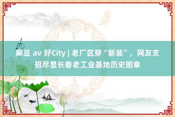 麻豆 av 好City | 老厂区穿“新装”，网友支招尽显长春老工业基地历史图章